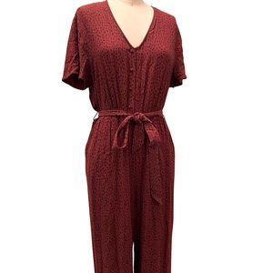 Polka dot burgundy Jumpsuit